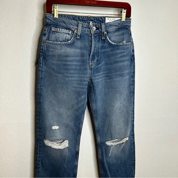 NWT Rag & Bone Rosa Mid - Rise Boyfriend Jean in Bristol 23 - Picture 8 of 16
